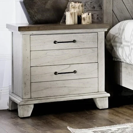 Farmhouse Two-Drawer Nightstand